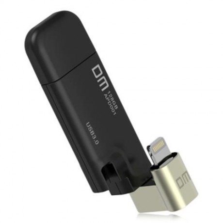 DM APD001 128GB USB 3.0 STYLISH 8 PIN OTG U DISK EXPANSION DATA TRANSMISSION FOR IPHONE / 