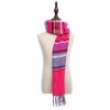 CASUAL AUTUMN WINTER DEER COLORFUL LADIES WARM TASSEL SCARF (ROSE RED)