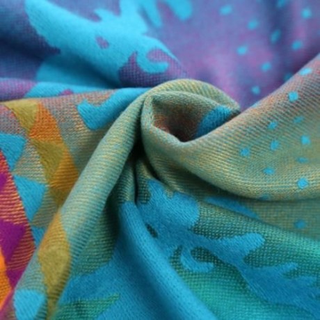 CASUAL AUTUMN WINTER DEER COLORFUL LADIES WARM TASSEL SCARF (AZURE)