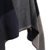 FASHIONABLE COLOR BLOCK CLOAK DESIGN LADIES WARM SCARF (GREEN)