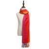 CASUAL NATION WIND COLORFUL BUTTERFLY DUAL USE LADIES TASSEL SCARF (RED)