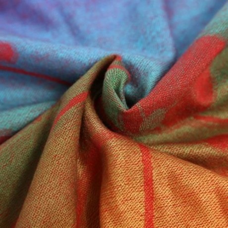CASUAL NATION WIND COLORFUL BUTTERFLY DUAL USE LADIES TASSEL SCARF (RED)