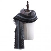 STYLISH PATTERN PRINT LADIES WARM SHAWL (GRAY)