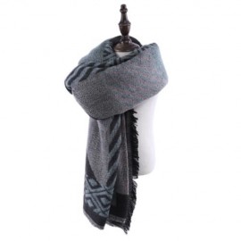 STYLISH PATTERN PRINT LADIES WARM SHAWL (GRAY)
