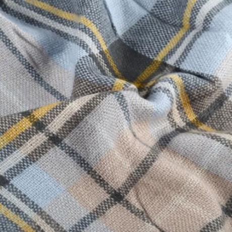 CASUAL GRID DESIGN LADIES WARM SCARF (AZURE)