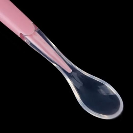 BOBEIELEPHANT SILICONE SOFT FEEDING SPOON FOR INFANT (PINK)