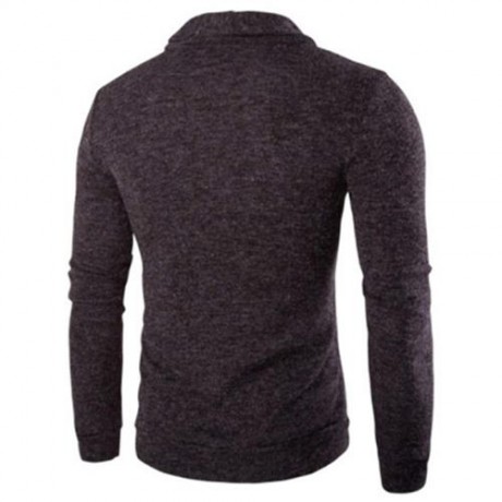 CASUAL TURN DOWN COLLAR BUTTON UP CARDIGAN (BROWN)