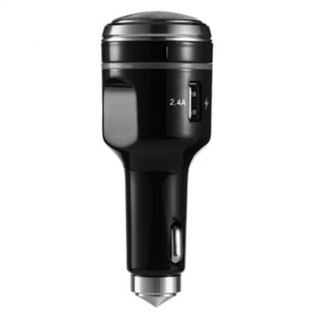 MULTI-FUNCTIONAL 2.4A CAR SHAVER CHARGER LIFE HAMMER WITH LED LIGHT