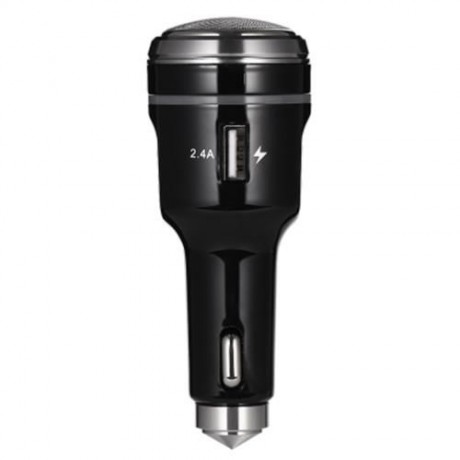 MULTI-FUNCTIONAL 2.4A CAR SHAVER CHARGER LIFE HAMMER WITH LED LIGHT