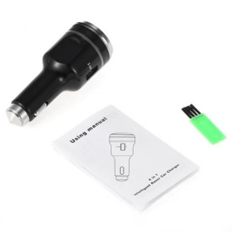 MULTI-FUNCTIONAL 2.4A CAR SHAVER CHARGER LIFE HAMMER WITH LED LIGHT