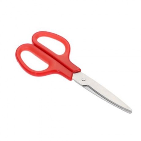 PLUS SKID RESISTANCE STAINLESS STEEL SCISSORS PAPER CUTTING OFFICE STATIONERY (RED)