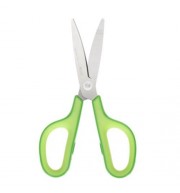 PLUS SKID RESISTANCE STAINLESS STEEL SCISSORS PAPER CUTTING OFFICE STATIONERY (GREEN)