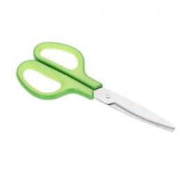 PLUS SKID RESISTANCE STAINLESS STEEL SCISSORS PAPER CUTTING OFFICE STATIONERY (GREEN)