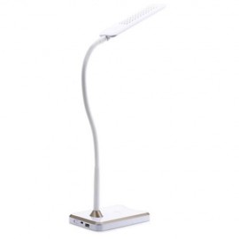 DC 5V 5W 550LM EYE-PROTECTION LED TABLE LAMP WITH WIRELESS DESKTOP CHARGER (WHITE)