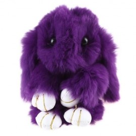 STYLISH LONG EAR DESIGN KEY RING RABBIT CAR PENDANT ACCESSORY (DEEP PURPLE)