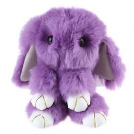 STYLISH LONG EAR DESIGN KEY RING RABBIT CAR PENDANT ACCESSORY (LIGHT PURPLE)