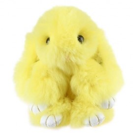 STYLISH LONG EAR DESIGN KEY RING RABBIT CAR PENDANT ACCESSORY (YELLOW)