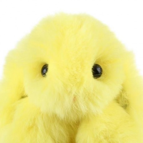 STYLISH LONG EAR DESIGN KEY RING RABBIT CAR PENDANT ACCESSORY (YELLOW)