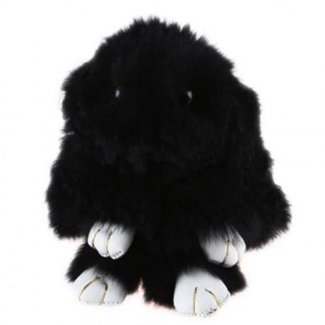 STYLISH LONG EAR DESIGN KEY RING RABBIT CAR PENDANT ACCESSORY (BLACK)