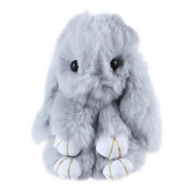 STYLISH LONG EAR DESIGN KEY RING RABBIT CAR PENDANT ACCESSORY (LIGHT GRAY)