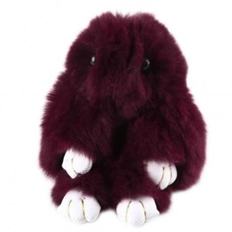 STYLISH LONG EAR DESIGN KEY RING RABBIT CAR PENDANT ACCESSORY (BROWN)