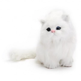 LOVELY SIMULATION CAT DOLL PLUSH TOY WITH SOUND BIRTHDAY CHRISTMAS GIFT FOR KIDS BABY (COL
