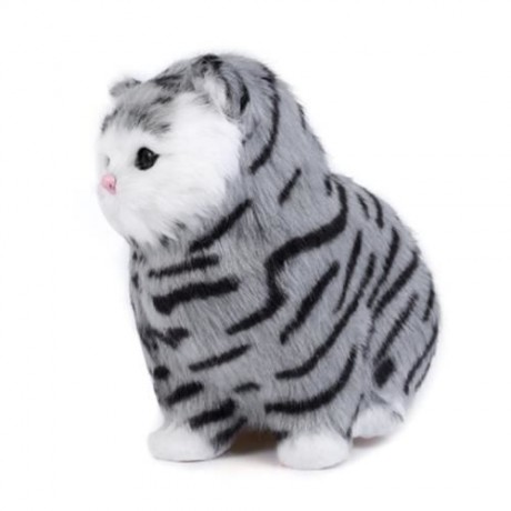 LOVELY SIMULATION CAT DOLL PLUSH TOY WITH SOUND BIRTHDAY CHRISTMAS GIFT FOR KIDS BABY (COL