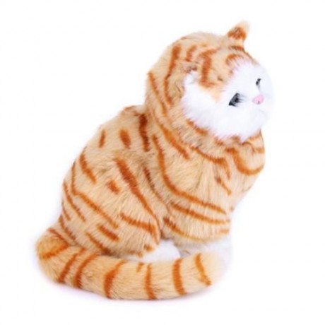 LOVELY SIMULATION CAT DOLL PLUSH TOY WITH SOUND BIRTHDAY CHRISTMAS GIFT FOR KIDS BABY (COL
