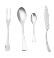 4PCS STAINLESS STEEL SPOON FORK KNIFE CUTLERY DINNERWARE (SILVER)