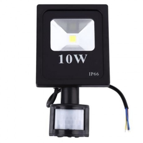 AC 85 - 265V 10W 900 - 1000LM HUMAN BODY INFRARED SENSOR LED FLOOD LIGHT (COOL WHITE LIGHT