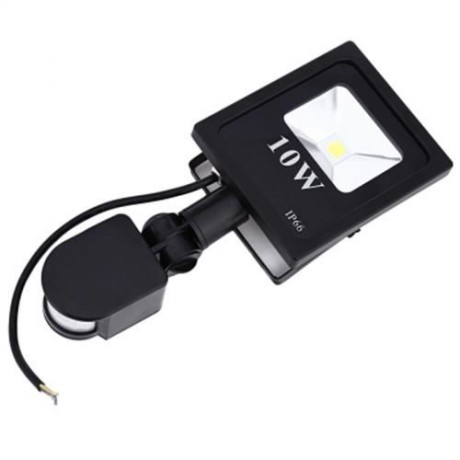 AC 85 - 265V 10W 900 - 1000LM HUMAN BODY INFRARED SENSOR LED FLOOD LIGHT (COOL WHITE LIGHT