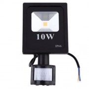AC 85 - 265V 10W 900 - 1000LM HUMAN BODY INFRARED SENSOR LED FLOOD LIGHT (WARM WHITE LIGHT