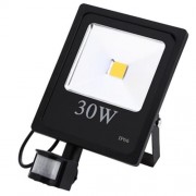 AC 85 - 265V 30W 2800 - 3000LM HUMAN BODY INFRARED SENSOR LED FLOOD LIGHT (WARM WHITE LIGH