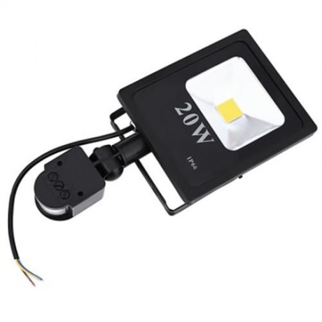 AC 85 - 265V 20W 1800 - 2000LM HUMAN BODY INFRARED SENSOR LED FLOOD LIGHT (WARM WHITE LIGH