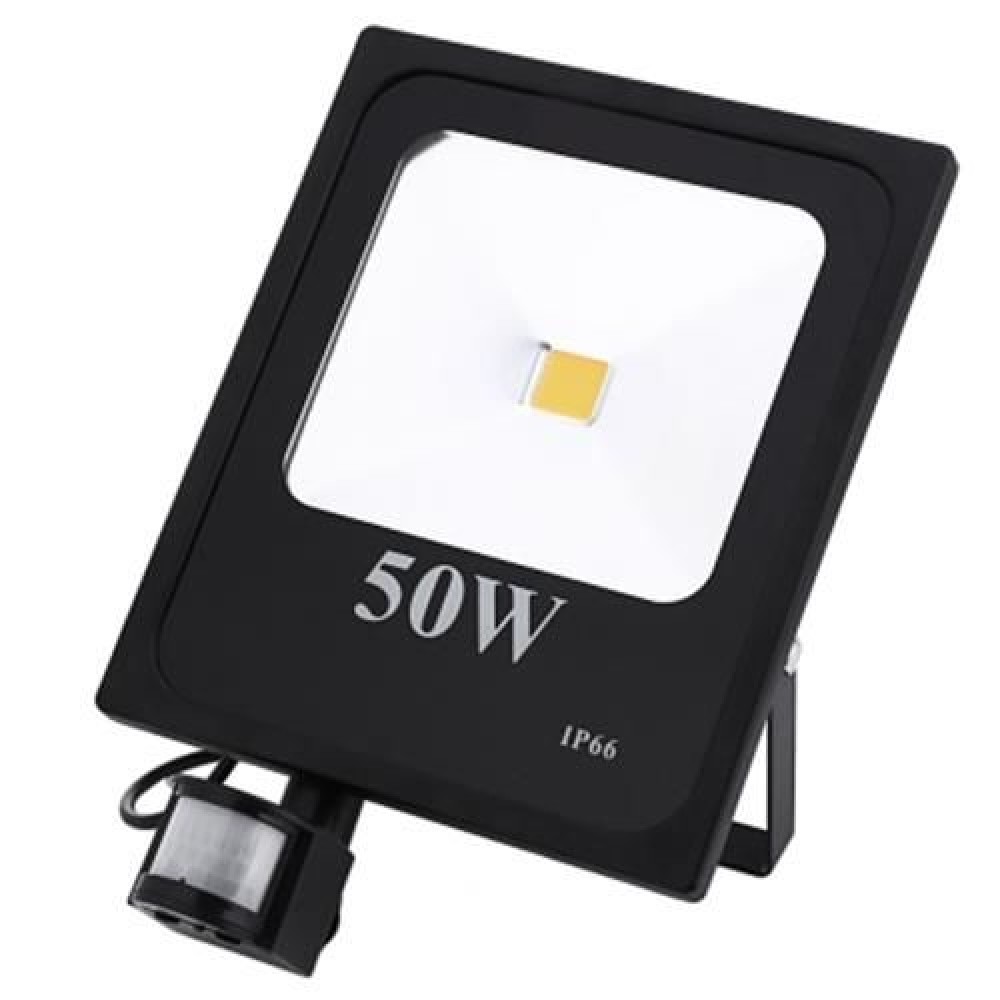 AC 85 - 265V 50W 4800 - 5000LM HUMAN BODY INFRARED SENSOR LED FLOOD LIGHT (WARM WHITE LIGH AC 85 - 265V 50W 4800 - 5000LM HUMAN BODY INFRARED SENSOR LED FLOOD LIGHT (WARM WHITE LIGH
