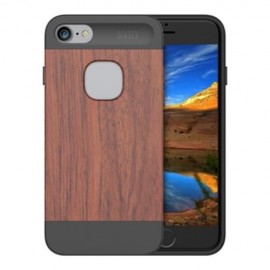 SLICOO SLCS066 NATURE SERIES WOOD PROTECTIVE SHELL BACK COVER FOR IPHONE 7 (LIGHT COFFEE)