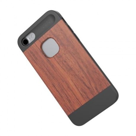SLICOO SLCS066 NATURE SERIES WOOD PROTECTIVE SHELL BACK COVER FOR IPHONE 7 (LIGHT COFFEE)