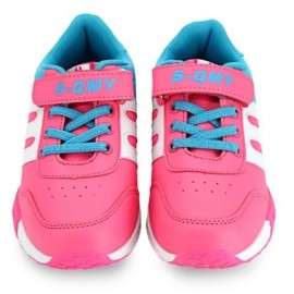 SHENQIMIANYANG CASUAL COLOR BLOCK BREATHABLE LACE UP SNEAKER FOR BOYS (RED AND GREEN)
