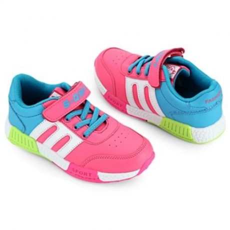 SHENQIMIANYANG CASUAL COLOR BLOCK BREATHABLE LACE UP SNEAKER FOR BOYS (RED AND GREEN)