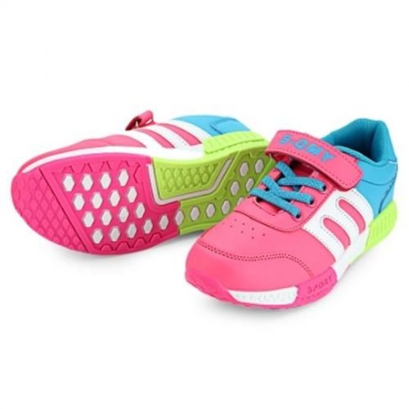 SHENQIMIANYANG CASUAL COLOR BLOCK BREATHABLE LACE UP SNEAKER FOR BOYS (RED AND GREEN)