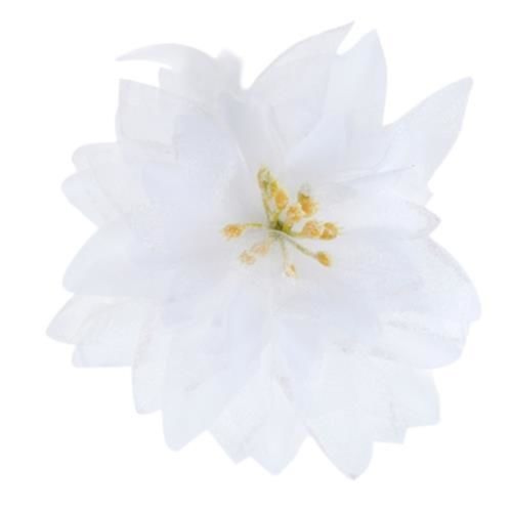 STYLISH LILY OVERSIZE FLORAL DESIGN GIRLS HAIR PIN (WHITE)