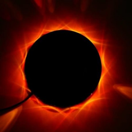 AC 90 - 240V 8W 48 LEDS SUNFLOWER RGB LED STAGE LIGHT ROTATING LAMP (BLACK)