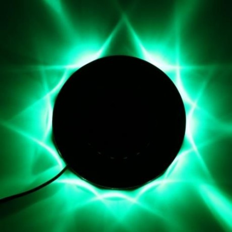 AC 90 - 240V 8W 48 LEDS SUNFLOWER RGB LED STAGE LIGHT ROTATING LAMP (BLACK)