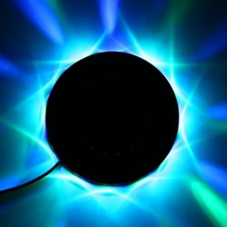 AC 90 - 240V 8W 48 LEDS SUNFLOWER RGB LED STAGE LIGHT ROTATING LAMP (BLACK)