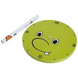 CREATIVE 3D STICKER WALL CLOCK DINOSAUR PATTERN PERSONALIZED HOME KINDERGARTEN DECOR (GREE