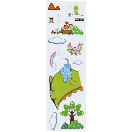 CREATIVE 3D STICKER WALL CLOCK DINOSAUR PATTERN PERSONALIZED HOME KINDERGARTEN DECOR (GREE
