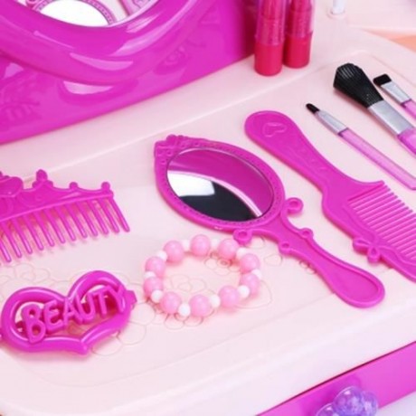 BOWA 19PCS BABY KIDS MAKEUP TOOLS BOX MINI SIMULATION EDUCATIONAL PRETEND PLAY TOY GIFT (C