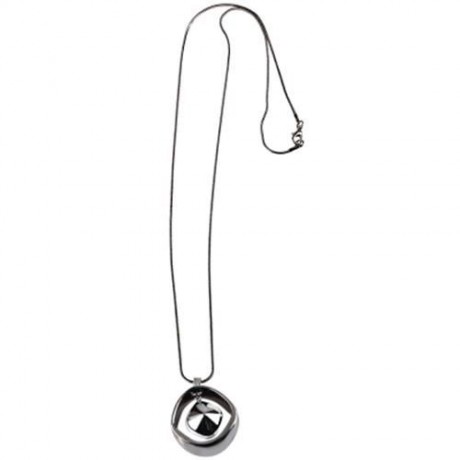 GEOMETRIC PATTERN CRYSTAL EMBELLISHMENT PENDANT NECKLACE SWEATER CHAIN (GUN METAL)