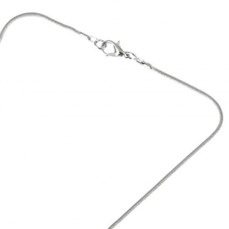 GEOMETRIC PATTERN CRYSTAL EMBELLISHMENT PENDANT NECKLACE SWEATER CHAIN (SILVER)