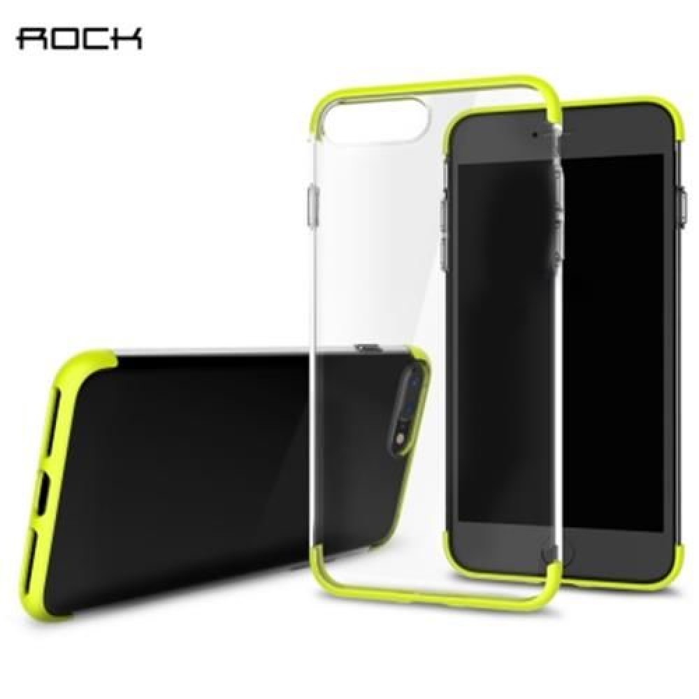 ROCK CHEER SERIES CASE TRANSPARENT TPU PROTECTIVE BACK COVER FOR IPHONE 7 PLUS (GREEN)